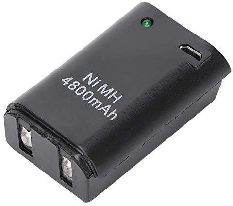 Goshyda Gamepad Battery, 2 in 1 4800mAh Rechargeable Gamepad Ni-MH Battery, USB Cable, Battery Pack For Xbox 360 Controller Console
