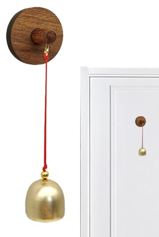 Merchant Bell for Door Opening,Commercial Bell for Door Opening,Store Door Entry Alert - Retro Self Adhesive Wood Store Entrance Alert for