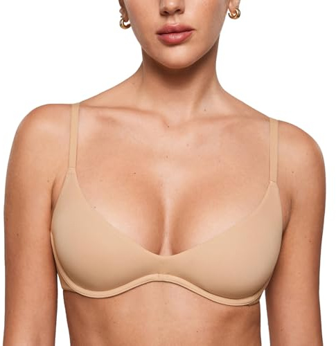 INLYRIC Femme Soutien Gorge Balconnet avec Armature | Invisible, Decollete Plongeant, Non Rembourrage, Sexy