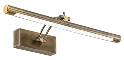 BAFEIYA Luci per quadri da parete Lampada da parete moderna for bagno a LED, acciaio inossidabile impermeabile L40 / 55 / 70CM, applique for specchio da interno con interruttore(Bronze,12W 55CM)