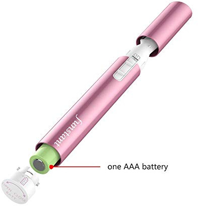 Funstant Präzisions-Augenbrauenrasierer batteriebetriebener Augenbrauen-Trimmer für Gesicht, Elektrischer Gesichtshaarschneider für Frauen mit Kamm für Kinn und Hals, kein Ziehen, Schmerzlos