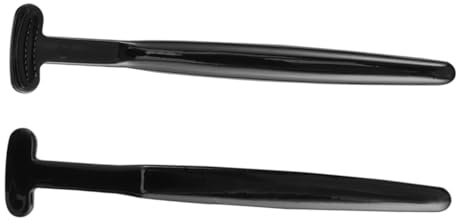 WRITWAA 2 Pezzi Raschietto per la Lingua in Carbone di Bambù Nero, Strumento per la Pulizia Orale Ergonomico, Puliscilingua per Alito Fresco e Rimozione Residui, Adatto a Uso Quotidiano