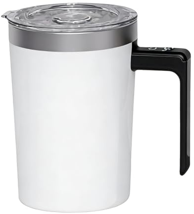 da caffè a agitazione automatica – bicchieri miscelatori ricaricabili, 400 ml con coperchio per display della temperatura, di agitazione magnetica automatica, bicchiere intelligente