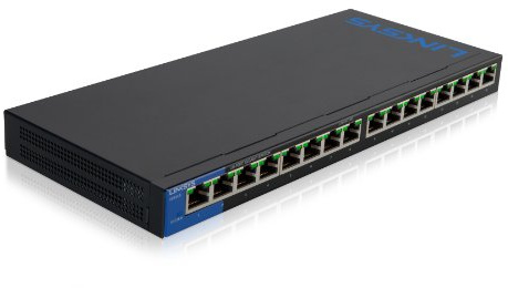 Linksys LGS116P Business 16 Port Desktop Gigabit Unmanaged Network Switch with 8 Port PoE+