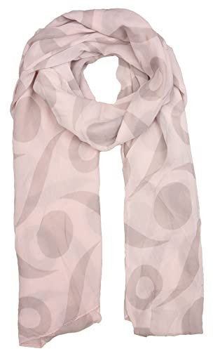 Zwillingsherz Seiden-Tuch Damen mit schlichtem Muster - Made in Italy - Eleganter Sommer-schal für Frauen - Hochwertiges Seidentuch/Seidenschal - Halstuch und Chiffon-Stola Dezent Stilvoll rose