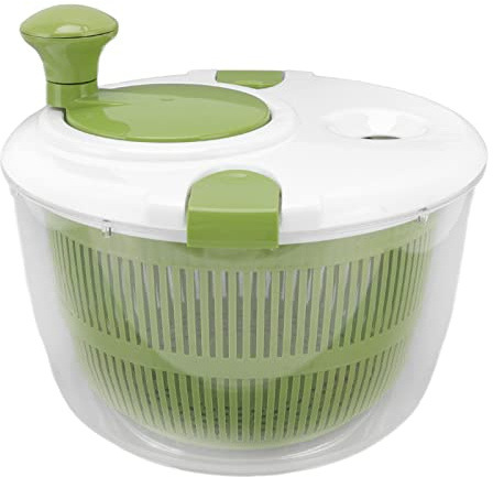 Salad Spinner, Large Hand Cranking Fruits Vegetable Washer Dryer Plastic Salad Drainer with Bowl Colander for Kitchen Faster Food Prep, for Washing Vegetables, Fruits