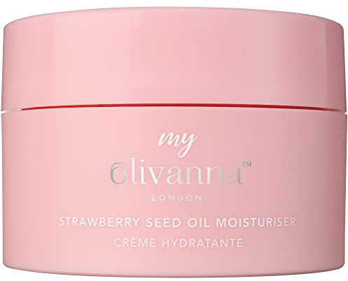 My Olivanna Strawberry Seed Moisturiser | Day & Night Cream | Skin Care For Teenage Girls & Boys | Face Cream For Dry Skin With Hyaluronic Acid | Soothing & Smoothing Complex | Vegan Friendly Formula