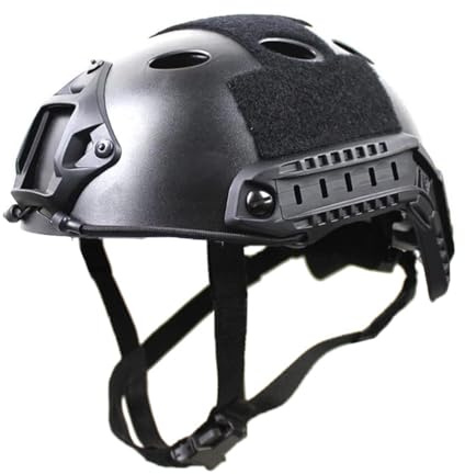 PJ Casco Tattico Paintball Airsoft Casco Militare FAST con Staffa NVG e Binario di Guida Iaterale