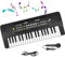 Piano Electrico Infantil con Micrófono, 37 Teclas Multifunción Piano para Niños, Organo Electronico Portátiles Calidad de Sonido HD, Doble Alimentación, Educativa Musical Regalo 3+ Años