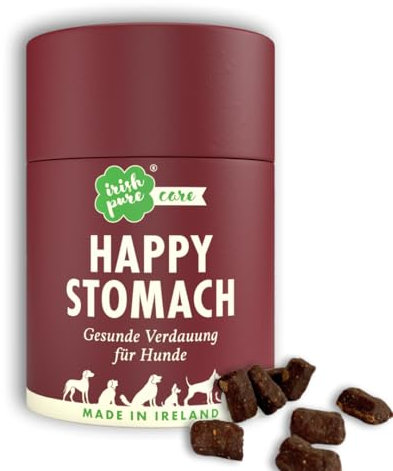 Irish Pure Happy Stomach Verdauungssnacks für Hunde | 100 Stück / 1 x 300g | Probiotika als Leckerli | Darmflora beim Hund stärken | verbesserte Verdauung & Immunsystem | Magenproblemen |100%Natürlich