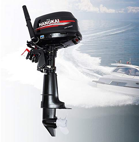 Powerful 6HP Outboard Motor - 2 Stroke Petrol Engine, Water Cooling System, 40cm Shaft - Ideal for Dinghy, Fishing Boat, Kayak - Speeds up to 20KM/H at 4500-5500r/min