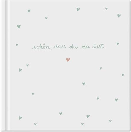 Eine der Guten Gästebuch für Hochzeit, Geburtstag, Ferienwohnung, Taufe, blanko Hochzeitsgästebuch Weiß Grün, 144 Seiten festes FSC Papier, klimaneutral, Premium Hardcover mit Fadenbindung, 21x21 cm