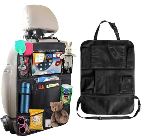PGKDYC 1Pcs Multifunctional Car Seat Organiser Kids, Car Seat Storage Bag, 10Pockets, Waterproof Car Organiser Back Seat for Kids, Back Seat Organiser for Toys, Snacks, Books, Bottle (57x42cm)