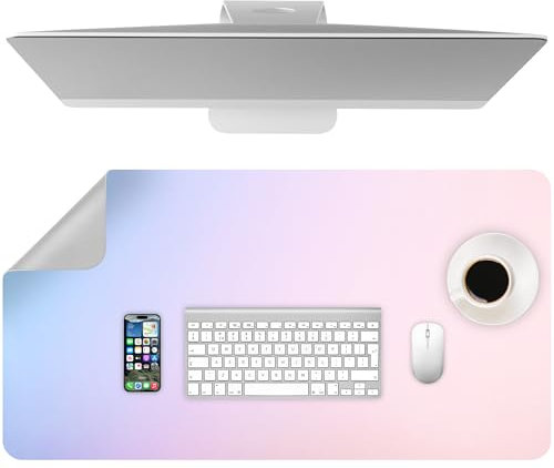 Schreibtischunterlage Leder, Rutschfeste Schreibtisch Unterlegmatte, Groß Schreibtischmatte 80x40cm, Multifunktionales Mousepad Tischunterlage, Abwischbar Unterlage Schreibtisch für Büro Home-Office