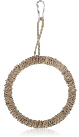 NESTINGHO Hamaca Colgante para Pájaros de Pasto Marino, Juguete de Columpio y Escalada para Loros y Periquitos, Soporte para Jaulas, Accesorio Seguro y Resistente para Aves Pequeñas