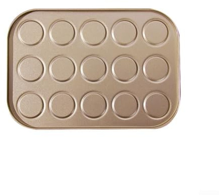 MKTOLHUS Tappetino per macaron, senza carbonio, con rientranze, per forno, microonde, lavastoviglie, pasticceria, caffè, 26,5 x 17,5 cm (15 fori)