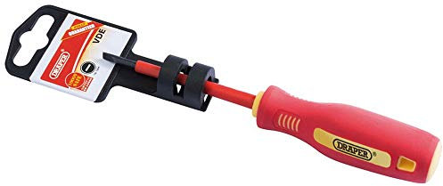 Draper 46516 Fully VDE Insulated Plain Slot 3mm Screwdriver, 100 mm Blade Length