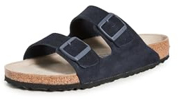Birkenstock Arizona Unisex Sandals, Soft Footbed, Narrow Fit, Midnight Blue, EU 39