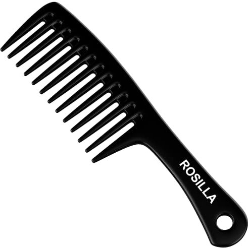 ROSILLA Kamm. Antistatischer Kamm im 2 Pack für alle Haartypen mit glatten und gut abgerundeten Fingern. Bruchsicherer, geruchloser Karbonkamm für Herren- und Damenfriseure (Curl Comb)