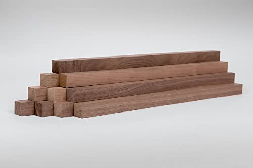 10er-Set Holzleiste - Nussbaum gehobelt - 25/25/500 mm