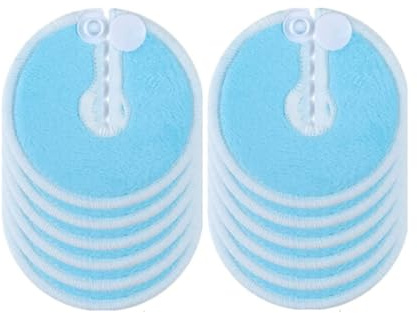 Hsthe Sea 12 pièces Support de Coussinet de Tube G Fournitures de Tube d'alimentation réutilisables pour Le Soutien d'alimentation Ventre Couvercle de Bouton de Tube G Allaitement (Bleu)