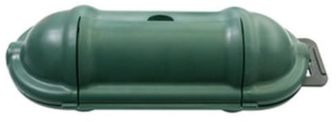 Caja protectora para enchufes, resistente al agua, protección UV, ideal para exteriores en terrazas y jardines.