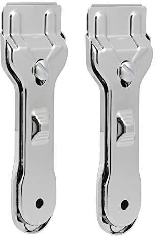 ABOOFAN 2 Pièces Pelle de nettoyage de couture autocollant grattoir rasoir pour enlever la colle mini-outils vitrage ceriglass grattoir en céramique grattoir mural Acier inoxydable Silver