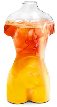 Body Art Glass - Bicchieri da birra | Bicchieri da vino da donna | Bicchieri da 300 ml | Tazza in vetro a forma di corpo | Bicchieri da cocktail | Tazze da birra dalla forma unica per bevande