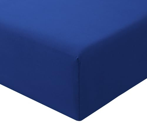 RUIKASI Super King Fitted Sheet Deep 40cm Pocket, Royal Blue 180x200cm | OEKO-TEX Soft Brushed Microfiber Superking Bottom Sheet Ultra Deep Fit Bedsheet Machine Washable Easy Care