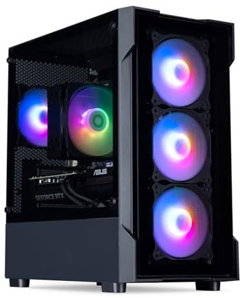 HORIZON Gaming PC Tower | Ryzen 7 5700X - GeForce RTX 5070 12GB - 32GB 3200Mhz RAM - 2TB NVMe SSD - 650W PSU - ARGB Black Gaming PC Case - VR Ready - WiFi - Windows 11