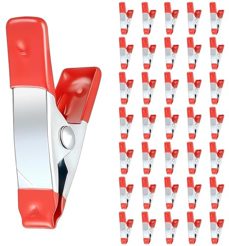 Morsetti a Molla in Metallo, Clip a Molla, Mollette Pinzette Modellismo per Telone, Campeggio, Lavorazione Legno, Strumento per Modellismo - 60 Pezzi/2 Pollici (60)