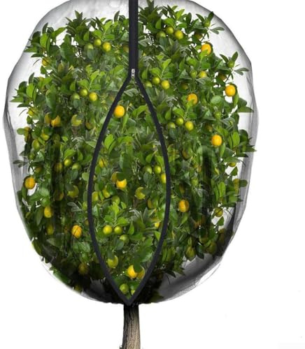 Borsa a rete per alberi da frutto, grande rete protettiva per piante per proteggere grandi alberi da frutto dagli insetti nocivi, copertura in rete traspirante, 3 x 4 m