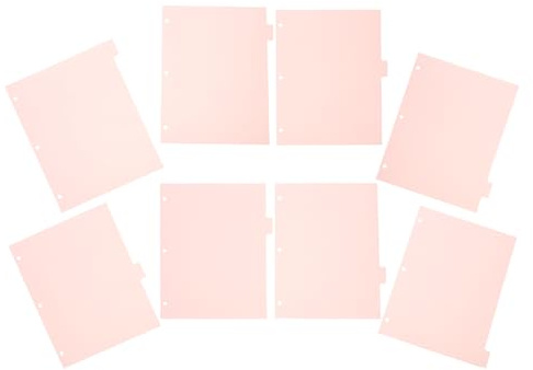 Cabilock 8 hojas Separadores para Archivador de Mate PP Divisores para Cuadernos y Carpetas de Anillas Índice Práctico para Estudiantes y Oficina