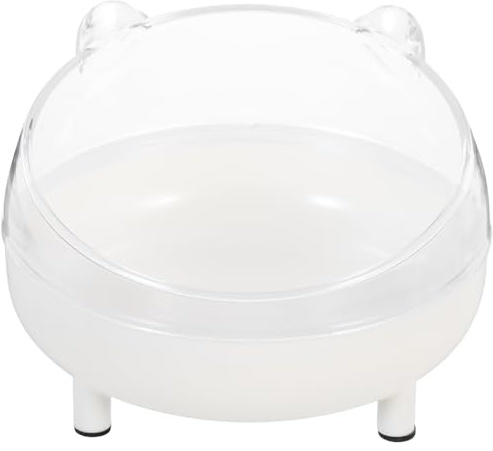 CHICAMPERA Bac à Sable pour Chinchilla Délicat en Plastique Blanc Surface Lisse et Prévention des Éclaboussures, Compact Maison ou Animalerie