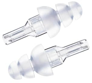 Etymotic ER20 ETY Earplugs - Standard Size, Clear - High-Fidelity Hearing Protection - Up to 20 dB Sound Reduction - Reusable - Includes Neck Cord & Carrying Case