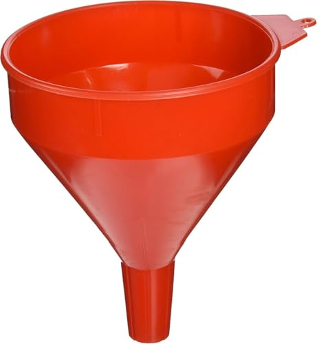 LubriMatic 75-070 Polyethylene Plastic Funnel w/ Screen - 2 Quart