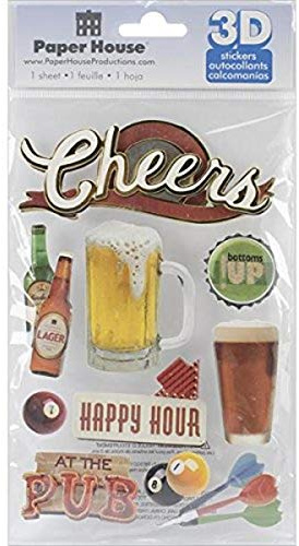 Paper House 3D Stickers-Cheers