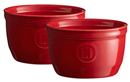 Emile Henry Eh344009 Le N°9 Set de 2 Ramequins Céramique Rouge Grand Cru 9 X 9 X 5,5 cm