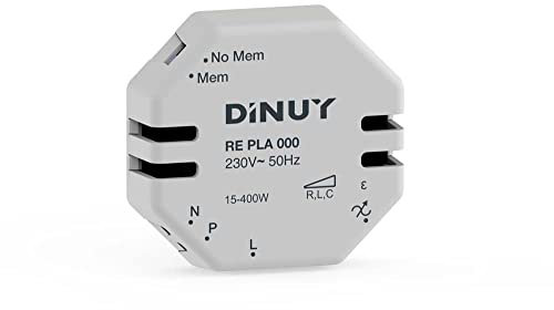 Dinuy RE.PLA.000 - Regulador intensidad 400w incandescente 320w halogena
