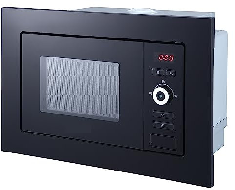 Respekta Einbau-Mikrowelle MW733 / 17 L Mikrowelle ohne Grillfunktion / Mikrowelle 700 Watt / 5 Leistungsstufen / Digitaltimer / 38 x 56 x 50 cm Einbaumaße (H x B x T)