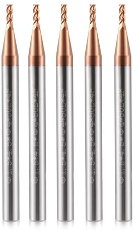 VHM Schaftfräser 4 Flöten Hartmetall Nutenfräser Fräser Durchmesser 4mm CNC Schaftfräser Schlicht Fräser für Metall - AlTiN beschichtet 55 HRC für Stahl, Aluminiumlegierung, Kupfer (D1.5*4.5*D4*50L)