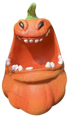 Boîte de rangement de citrouille d'Halloween,conteneur de stockage de citrouille - Résine effrayante de bol de service de citrouille,Petite Statue de citrouille Halloween pour, boîte de bonbons ou de