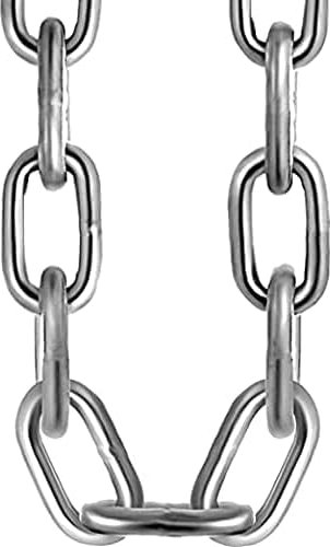 Heavy Duty Galvanised Metal Link Chain Stainless Steel for Bike Lock Padlock Security Gate Fence Gym Weight Lifting Extra Strong Long Length Welded Metal (4MM, 2 Metre)