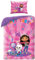 Halantex Gabby's DOLLHOUSE Puppenhaus Party TASTIC mit Kätzchen - Kinderbett 100 x 135 cm, 100% Baumwolle, Oeko-Tex - Mehrfarbig