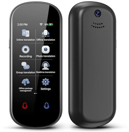Adelagnes Z2 Übersetzer Sprachübersetzer Gerät Übersetzungsgerät mit Sprachausgabe,Fotoübersetzung/WIFI/Hotspot/Offline,Sofortübersetzer für Reisen,Business Sprachenlernen