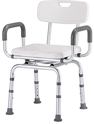 OWOHYG Shower Chairs for Seniors Swivel Bath Heavy Duty with Arms and Back, High Adjustable Elderly and Disabled Shower Aids Stools Accessible, Shower Seat Bathtub Lift Safety Slip