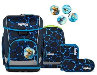 ergobag cubo Light Set ergonomischer Schulranzen, extra leicht, Set 5-teilig, 860 g