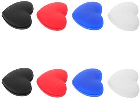 BUGUUYO 8 Amortiguadores de Vibraciones para Tenis Diseño en Forma de Corazón, Silicona Multicolor, 8 Piezas para Raquetas Compatibles, Absorción de Impactos para Juego Cómodo y