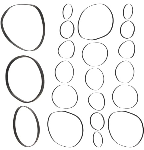 SOESFOUFU 100 St Inspelningsapparat Gummiband Platt Drivrem Bälten Blandade För CD Dvd Vcr Kassettbandspelare Reparationsremmar Passform