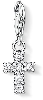 Thomas Sabo Damen Charm-Anhänger Kreuz Zirkonia Charm Club 925 Sterling Silber 0054-051-14